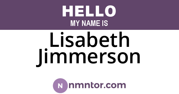 Lisabeth Jimmerson