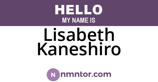 Lisabeth Kaneshiro