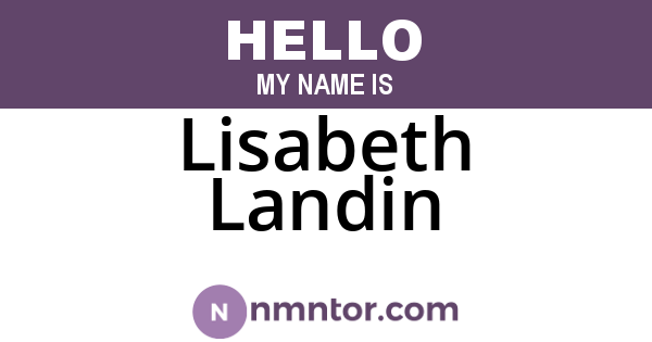 Lisabeth Landin