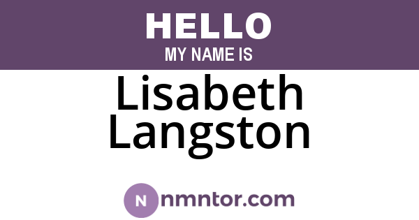 Lisabeth Langston