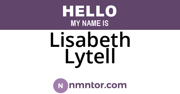 Lisabeth Lytell