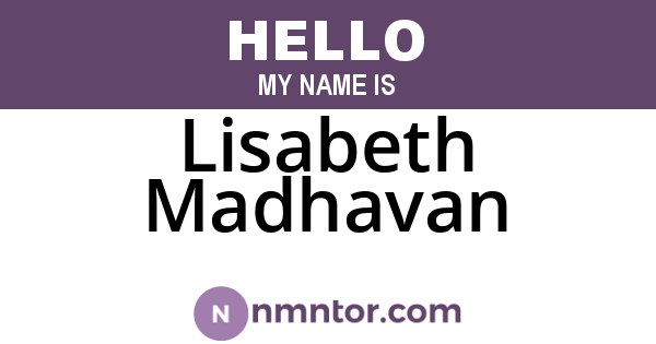 Lisabeth Madhavan