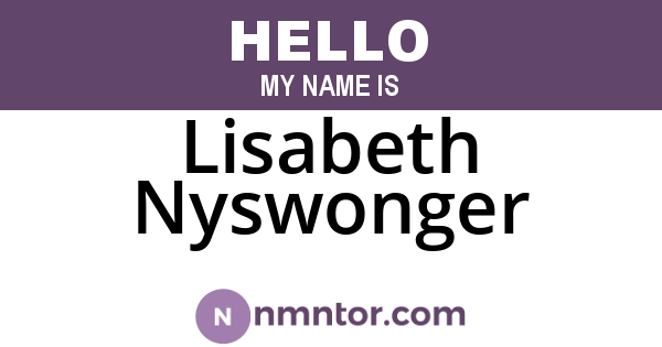 Lisabeth Nyswonger