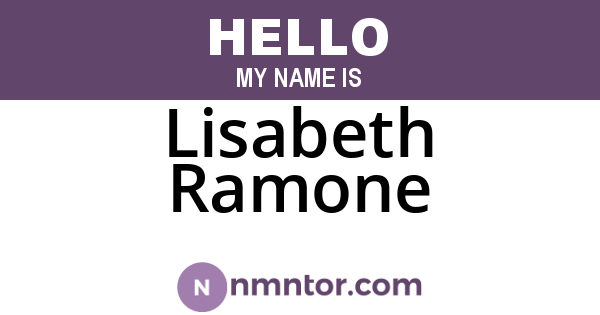Lisabeth Ramone