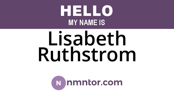 Lisabeth Ruthstrom