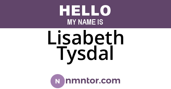 Lisabeth Tysdal