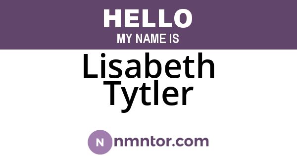 Lisabeth Tytler