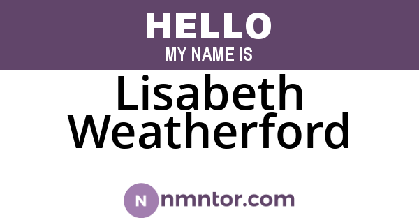 Lisabeth Weatherford