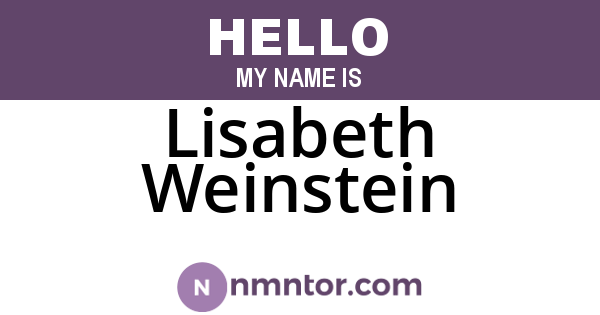 Lisabeth Weinstein