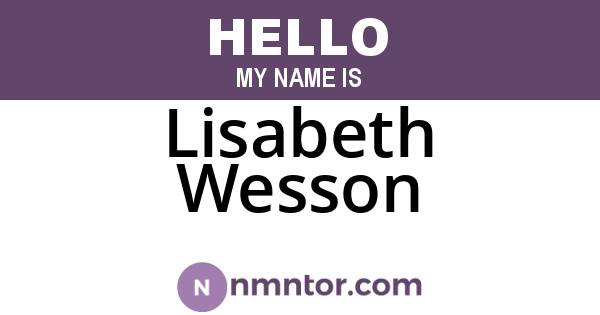 Lisabeth Wesson
