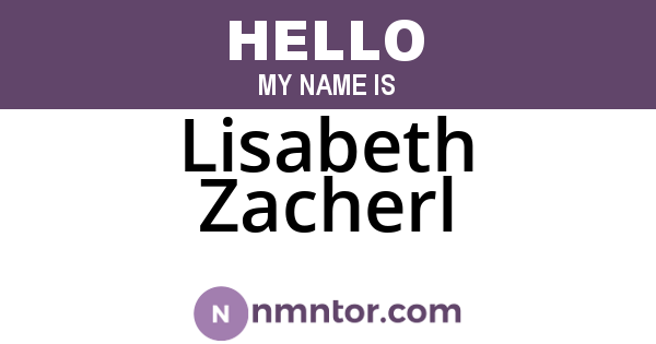 Lisabeth Zacherl