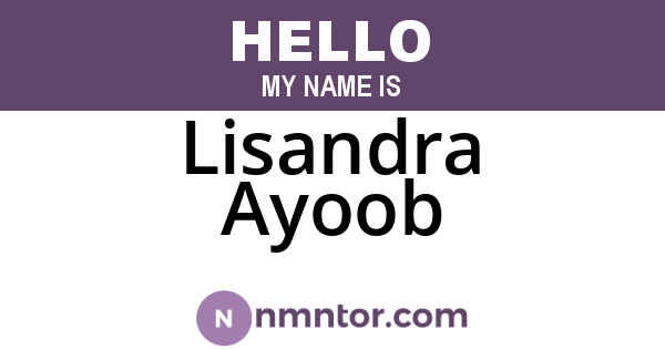 Lisandra Ayoob