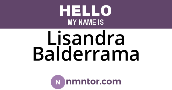 Lisandra Balderrama