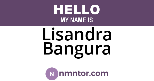 Lisandra Bangura