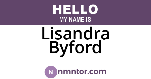 Lisandra Byford