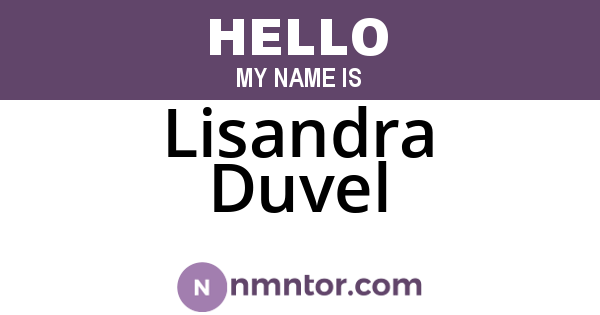 Lisandra Duvel