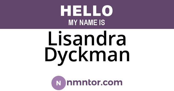 Lisandra Dyckman