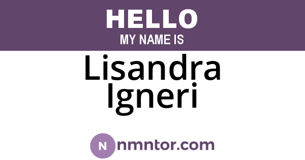 Lisandra Igneri
