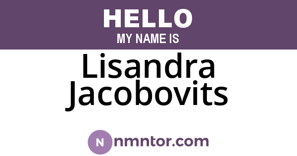 Lisandra Jacobovits