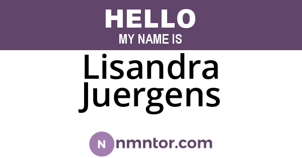 Lisandra Juergens