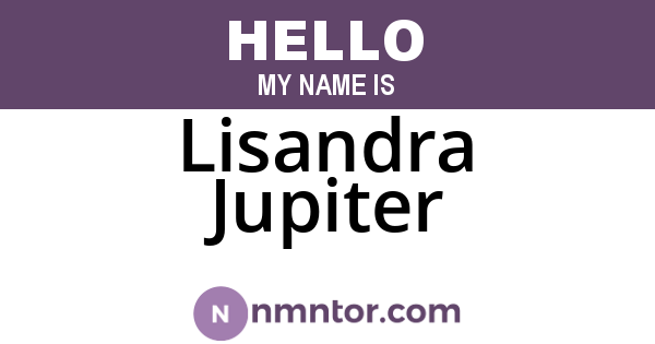 Lisandra Jupiter