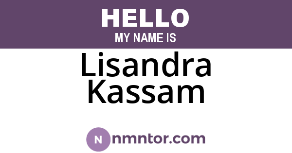 Lisandra Kassam