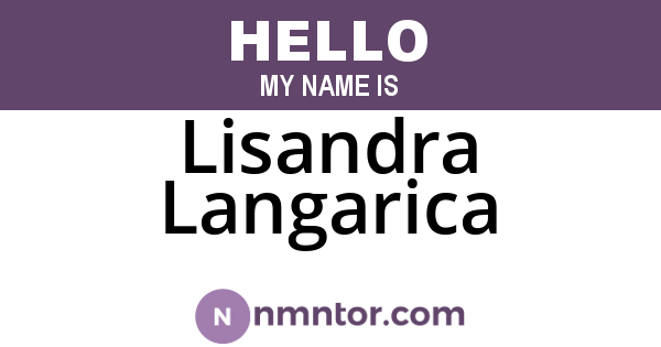 Lisandra Langarica