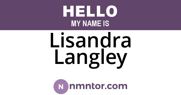 Lisandra Langley