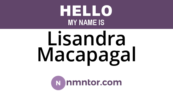 Lisandra Macapagal