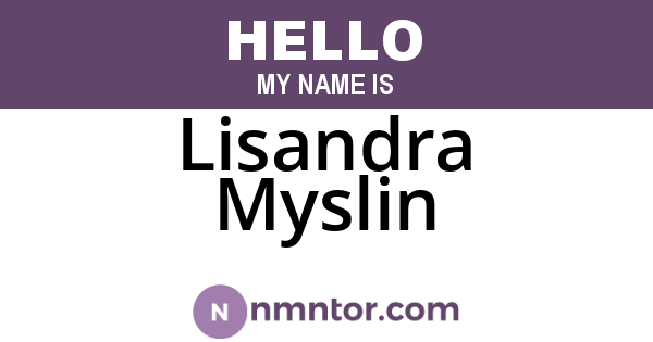Lisandra Myslin