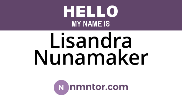 Lisandra Nunamaker