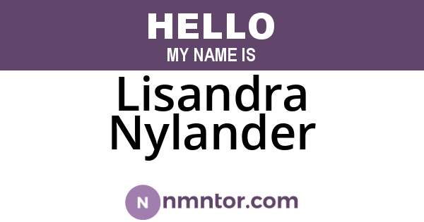 Lisandra Nylander