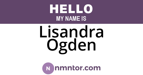 Lisandra Ogden
