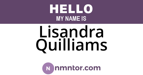 Lisandra Quilliams