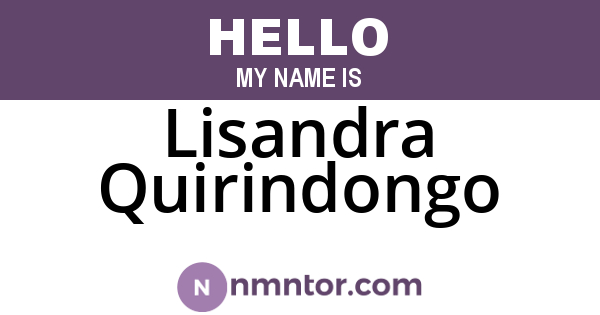 Lisandra Quirindongo