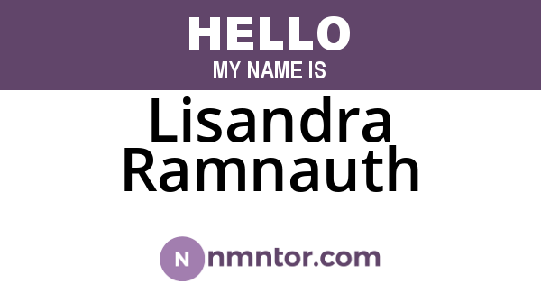 Lisandra Ramnauth
