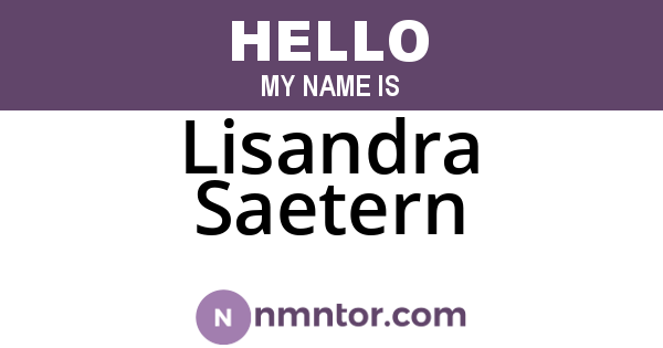 Lisandra Saetern