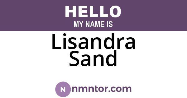 Lisandra Sand