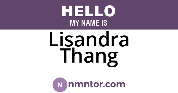Lisandra Thang