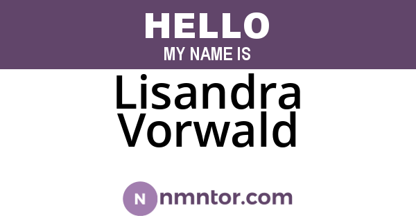 Lisandra Vorwald