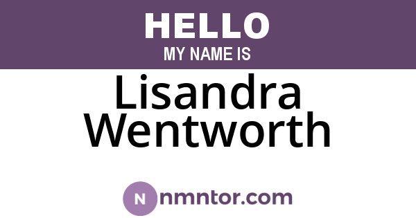 Lisandra Wentworth
