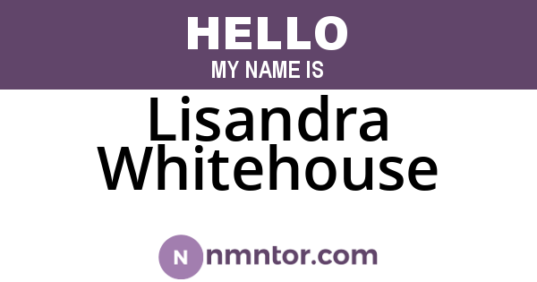 Lisandra Whitehouse
