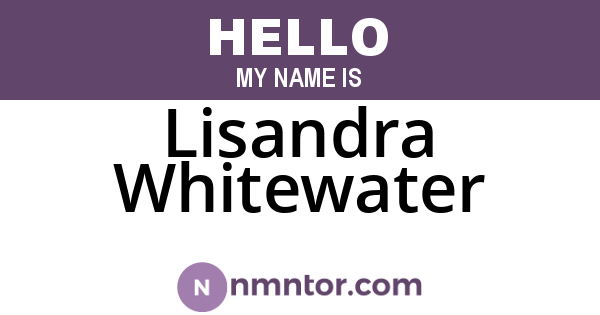 Lisandra Whitewater