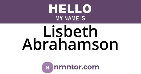 Lisbeth Abrahamson