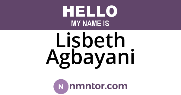 Lisbeth Agbayani