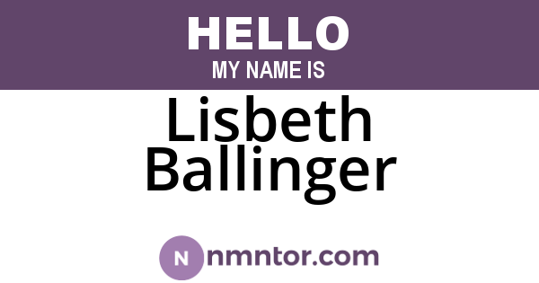 Lisbeth Ballinger