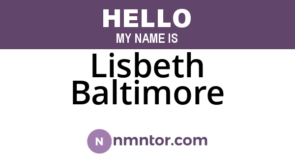 Lisbeth Baltimore