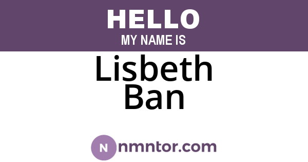 Lisbeth Ban