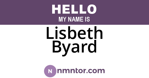 Lisbeth Byard