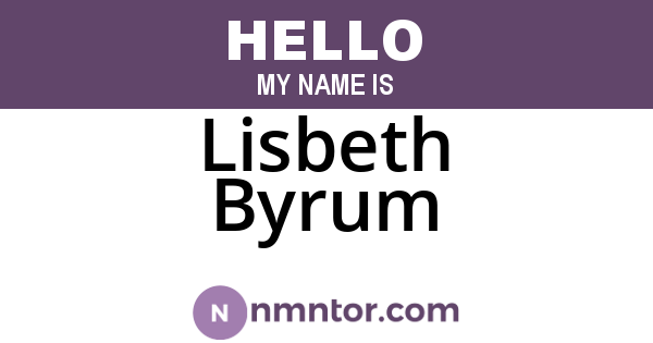 Lisbeth Byrum